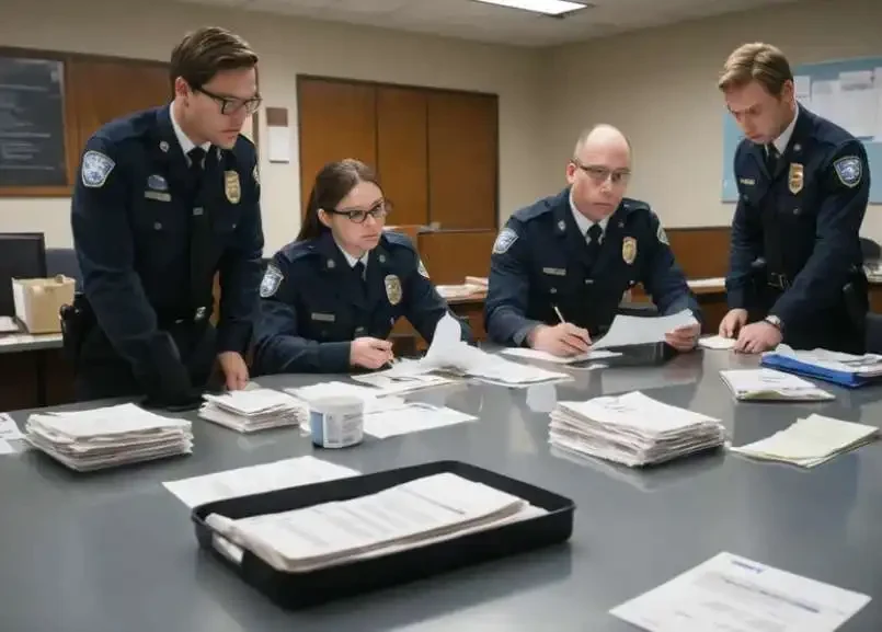 Officers Consider Evidence