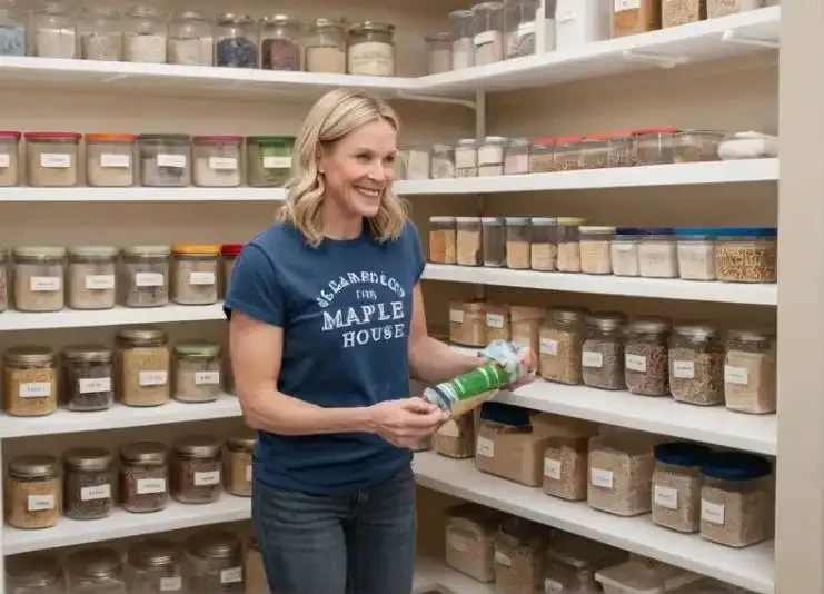 Pantry Organized And Labeled Neatly