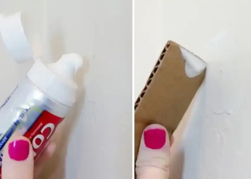 Toothpaste In Nail Holes