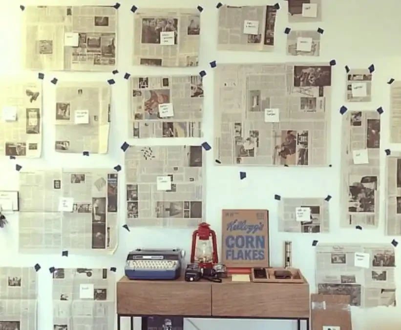 Plan Out A Wall With Newspapers